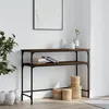 Image de vidaXL Table console chêne marron 100x35,5x75 cm bois d'ingénierie834049