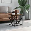 Image de Vidaxl Table Basse ChÃªne FumÃ© 45x45x47,5 Cm Bois D'ingÃ©nierie