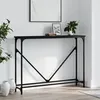 Image de vidaXL Table console noir 102x22,5x75 cm bois d'ingénierie834130
