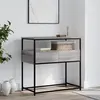 Image de vidaXL Table console sonoma gris 75x40x75 cm bois d'ingénierie834158
