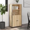 Image de vidaXL Buffet haut chêne sonoma 62x36x121,5 cm bois d'ingénierie