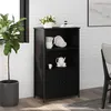 Image de vidaXL Buffet haut noir 62x32x103,5 cm bois d'ingénierie834215