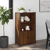 Image de vidaXL Buffet haut chÃªne marron 62x32x103,5 cm bois d'ingÃ©nierie