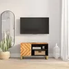 Image de vidaXL Meuble TV marron et noir 80x31,5x46 cm bois massif de manguier356798