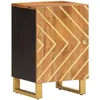 Image de vidaXL Armoire bain marron et noir 38x33,5x58 cm bois massif manguier