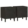 Image de vidaXL Tables de chevet 2 pcs noir 40x33x46 cm bois de manguier solide356816