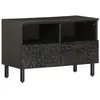 Image de vidaXL Meuble TV noir 70x33x46 cm bois massif de manguier356820