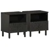 Image de vidaXL Tables de chevet 2 pcs noir 40x33x46 cm bois de manguier solide356826