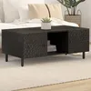 Image de vidaXL Table basse noir 100x54x40 cm bois massif de manguier