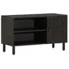 Image de vidaXL Meuble TV noir 80x31x46 cm bois massif de manguier356834