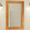 Image de vidaXL vidaXL Miroir salle de bain 50x70x2,5 cm bois massif d'acacia et verre