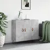 Image de vidaXL Buffet gris béton 90x34x80 cm bois d'ingénierie