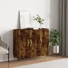 Image de vidaXL Buffet chêne fumé 90x34x80 cm bois d'ingénierie828089