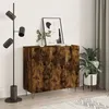 Image de vidaXL Buffet chêne fumé 90x34x80 cm bois d'ingénierie828105