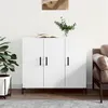 Image de vidaXL Buffet blanc 90x34x80 cm bois d'ingénierie828116