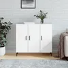Image de vidaXL Buffet blanc 90x34x80 cm bois d'ingÃ©nierie