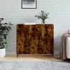 Image de vidaXL Buffet chêne fumé 90x34x80 cm bois d'ingénierie