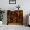 Image de vidaXL Buffet chÃªne fumÃ© 90x34x80 cm bois d'ingÃ©nierie