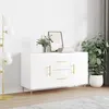 Image de vidaXL Buffet blanc brillant 100x36x60 cm bois d'ingénierie828158
