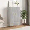 Image de vidaXL Buffet haut sonoma gris 69,5x31x115 cm bois d'ingénierie828218