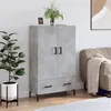 Image de vidaXL Buffet haut gris béton 69,5x31x115 cm bois d'ingénierie828240
