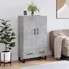 Image de vidaXL Buffet haut gris bÃ©ton 69,5x31x115 cm bois d'ingÃ©nierie