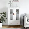 Image de vidaXL Buffet haut blanc 69,5x31x115 cm bois d'ingénierie828268