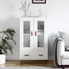 Image de vidaXL Buffet haut blanc 69,5x31x115 cm bois d'ingÃ©nierie