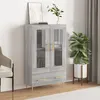 Image de vidaXL Buffet haut sonoma gris 69,5x31x115 cm bois d'ingénierie