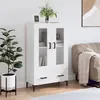 Image de vidaXL Buffet haut blanc 69,5x31x115 cm bois d'ingÃ©nierie