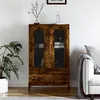 Image de vidaXL Buffet haut chêne fumé 69,5x31x115 cm bois d'ingénierie