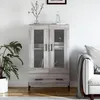 Image de vidaXL Buffet haut sonoma gris 69,5x31x115 cm bois d'ingÃ©nierie
