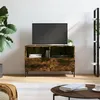Image de vidaXL Meuble TV Chêne fumé 80x36x50 cm Bois d'ingénierie828977