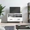 Image de vidaXL Meuble TV Blanc 80x36x50 cm Bois d'ingénierie828980