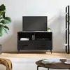 Image de vidaXL Meuble TV Noir 80x36x50 cm Bois d'ingénierie828989