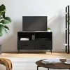 Image de vidaXL Meuble TV Noir 80x36x50 cm Bois d'ingÃ©nierie