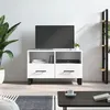 Image de vidaXL Meuble TV Blanc 80x36x50 cm Bois d'ingénierie828996