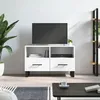 Image de vidaXL Meuble TV Blanc 80x36x50 cm Bois d'ingÃ©nierie