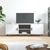 Image de vidaXL Meuble TV blanc 150x30x50 cm bois d'ingénierie829068