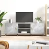 Image de vidaXL Meuble TV gris bÃ©ton 150x30x50 cm bois d'ingÃ©nierie