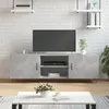 Image de vidaXL Meuble TV gris béton 150x30x50 cm bois d'ingénierie829096
