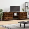 Image de vidaXL Meuble TV chêne fumé 150x30x50 cm bois d'ingénierie