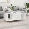 Image de vidaXL Table basse blanc 102x50x40 cm bois d'ingénierie829284
