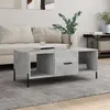 Image de vidaXL Table basse gris béton 102x50x40 cm bois d'ingénierie829312