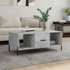 Image de vidaXL Table basse gris bÃ©ton 102x50x40 cm bois d'ingÃ©nierie