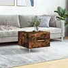 Image de vidaXL Table basse Chêne fumé 50x50x40 cm Bois d'ingénierie829374