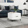 Image de vidaXL Table basse blanc 50x50x40 cm bois d'ingÃ©nierie