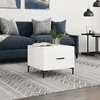 Image de vidaXL Table basse blanc brillant 50x50x40 cm bois d'ingénierie829400