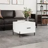 Image de vidaXL Table basse blanc 50x50x40 cm bois d'ingénierie829412