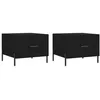 Image de vidaXL Tables basses 2 pcs noir 50x50x40 cm bois d'ingÃ©nierie